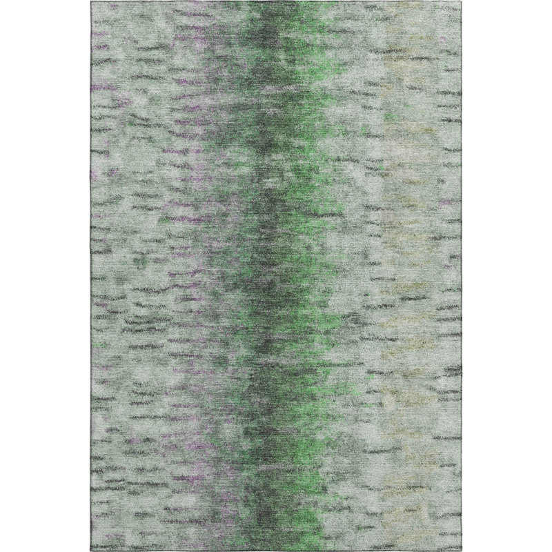 Premium Machine Washable Mayfield AMF2319 Casual Rug, 3' x 5', Green