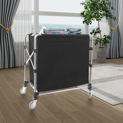 34.25X19.7X36.22” Foldable Laundry Cart