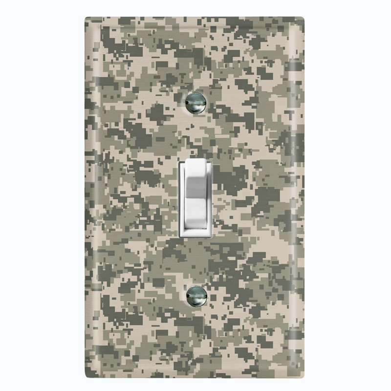 Plaque murale à interrupteur à bascule Acu Camouflage 1-Gang