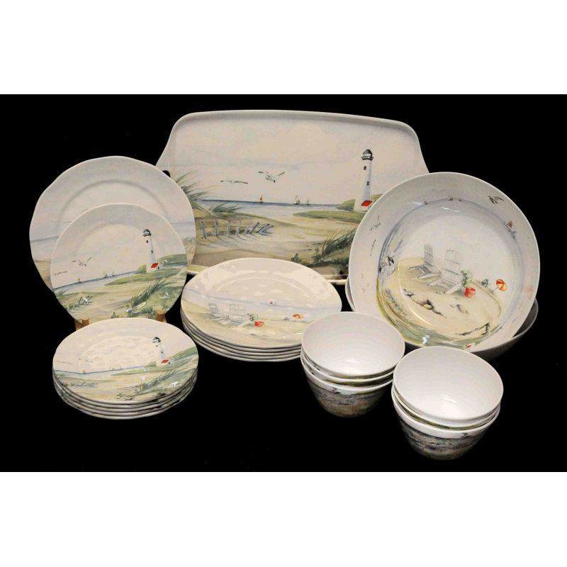 Miah Piece Melamine Dinnerware Set - Service for 6