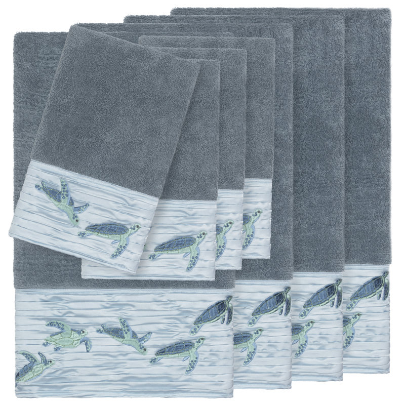 Ensemble de serviettes 8 pièces Mia, Bleu sarcelle