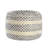Lebo Modern Farmhouse Striped Handmade Upholstered Ottoman Pouf-904209853