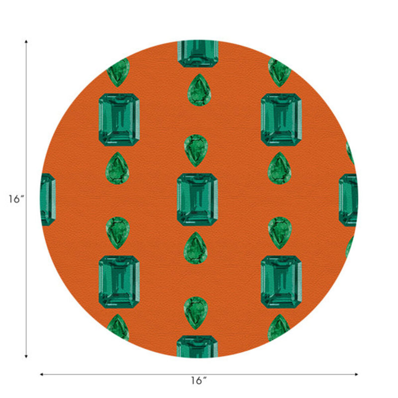 Napperon Gem Emeralds, Orange, Émeraudes