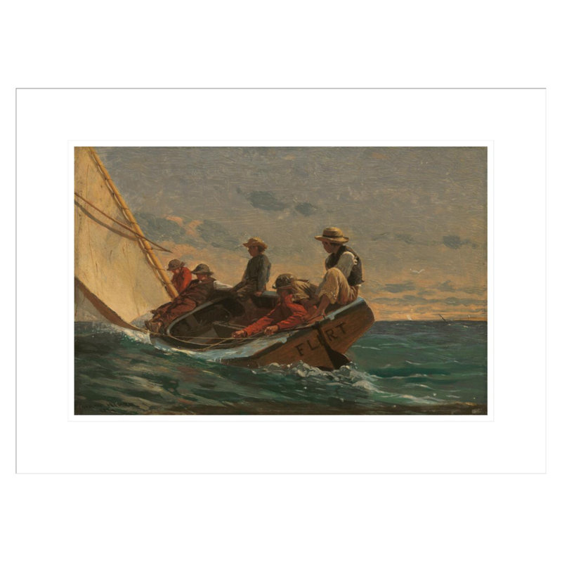 «The Flirt» par Winslow Homer - impression giclée encadrée, H 16,15 po x l 21,75 po