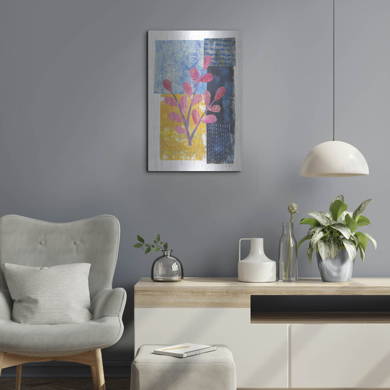  «Patchwork Plants 3» par Courtney Prahl, art mural en métal, 16 po x 24 po, H 24 po x l 16 po