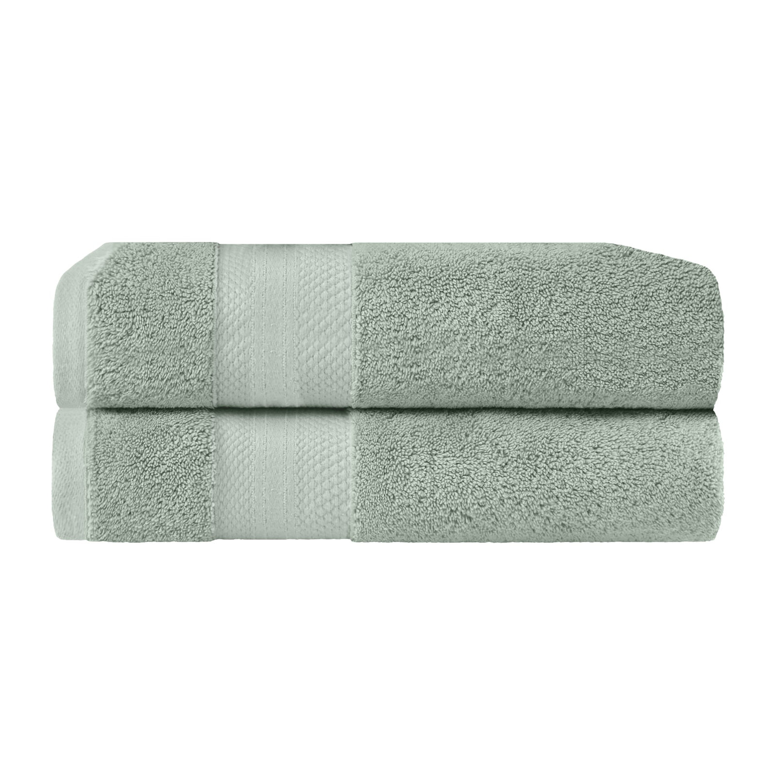 Finnian Turkish Cotton Bath Towel, Olive Green, Bath Towels - 2 Pack