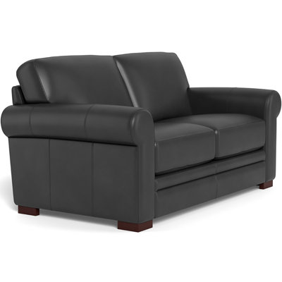 Brookfield 70'' Genuine Leather Rolled Arm Loveseat