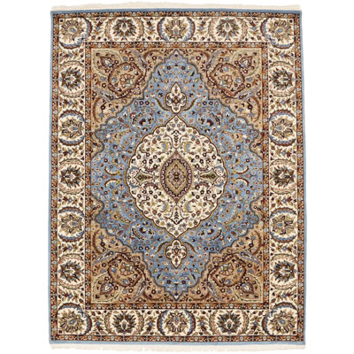 Tapis bleu Indo Kerman