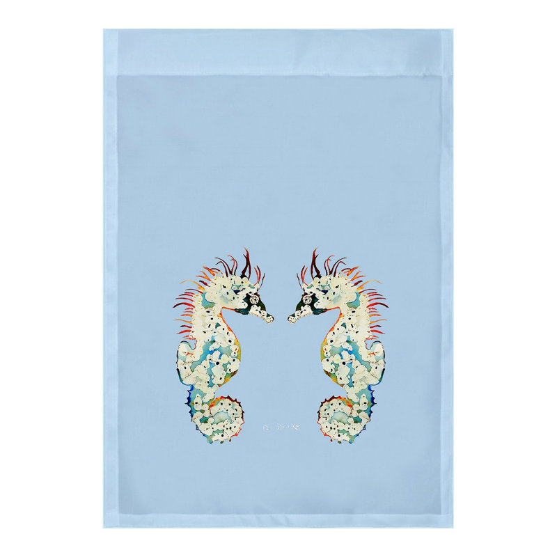 Drapeau de jardin Betsy, H 18 po x l 12,5 po, Bleu pâle
