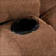 Fauteuils inclinables avec massage complet du corps Chauffage lombaire, brun noyer | Bois et structure en métal