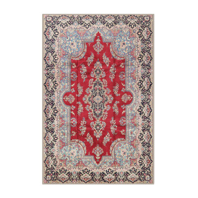 Tapis traditionnel rouge / noir