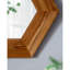 Miroir hexagonal 18,5 "x 18,5" avec cadre en bois, décoration murale pour le couloir de la salle de bain