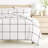 Duvet Cover Set Patterned Microfiber Ultra Soft Bedding in Grid-105814295