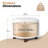Storage Ottoman With Padded Seat, Modern PU Leather Footrest, Round Stool For Living Room Bedroom-291822375