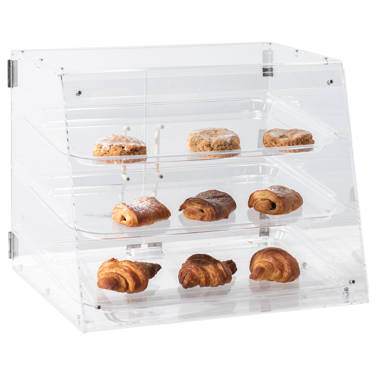 FixtureDisplays® Clear Cabinet Acrylic Display Removable Shelf Case  Plexiglass Showcase with Lock and Key Transparent Box Model Display