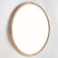 Grand miroir rond tissé en atelier Naturel-315967589