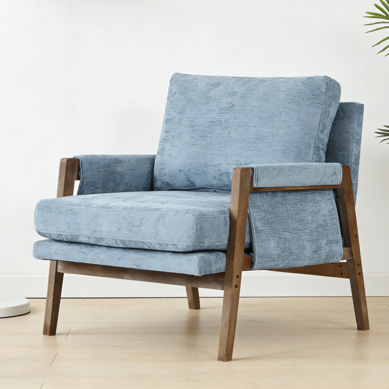 Fauteuil Brayven, Chenille bleu