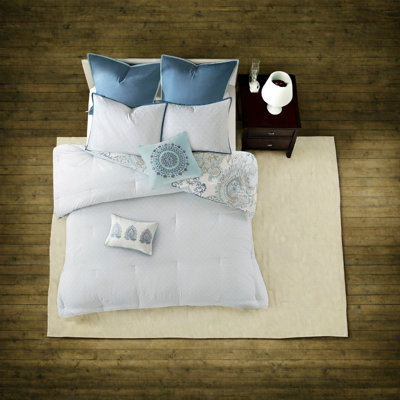Reversible Cotton Floral Bedding Sets, King Size Comfort