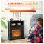 Foyer électrique autoportant de 27 pouces avec manteau de cheminée HOMcom, insert de chauffage 1400W, effet de flamme 3D réaliste, télécommande, panneau de particules noir