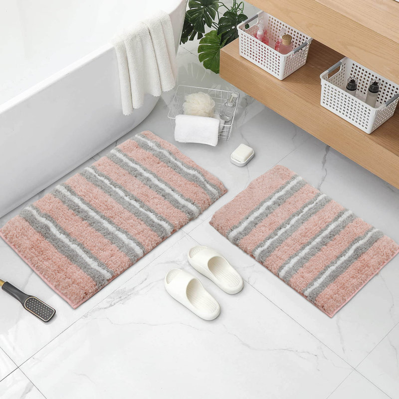 Amyr Non-Slip Bath Rug, Pink