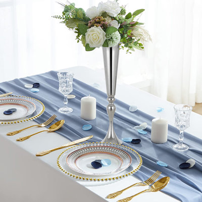 Metal Trumpet Vase, Tall Vases Centerpieces, Flower Stand For Table