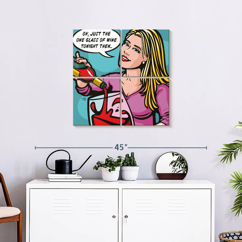 Leisha Just One Glass, 26" H x 26" W