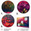Rose et bleu vibrant cerisier de la vie I - art mural salon cerisier en fleurs-2085540359-2085540353