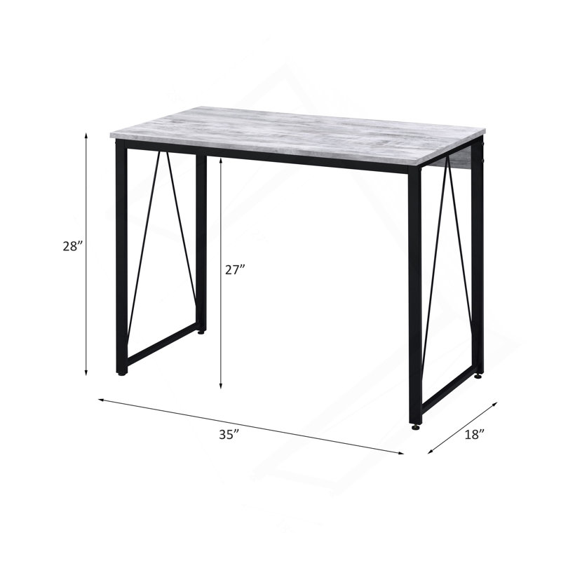 Antique White& Black Finish Writing Desk