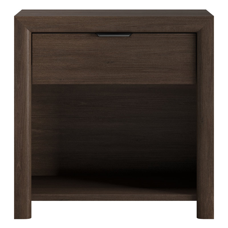 Clara 24" Rectangular Nightstand in Brown Oak, Brown Oak