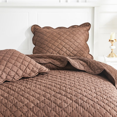 Ensemble de courtepointe Diamond Scallop Voile