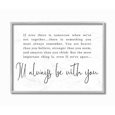 «Always Be With You Family Home Black and White Inspirational Word Design», art textuel