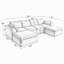 Sofa Upholstered " Linen Sectional-1168544074-1168544075