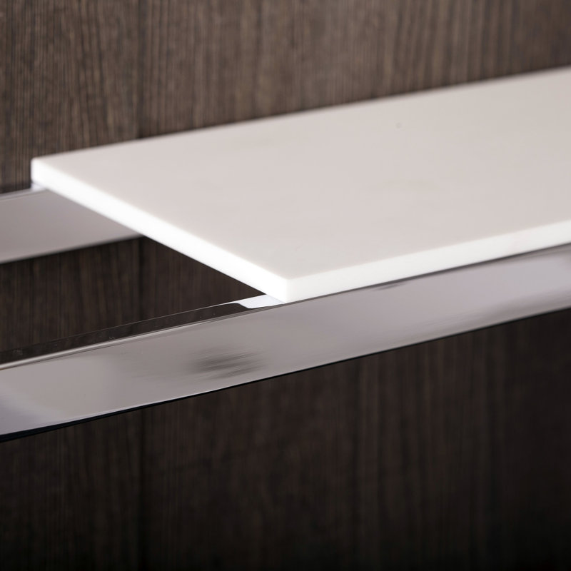 Tablette flottante pour salle de bain Karn, Brossé