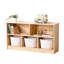 Rubber Wood 5-compartment Montessori Shelf, 43.3"l