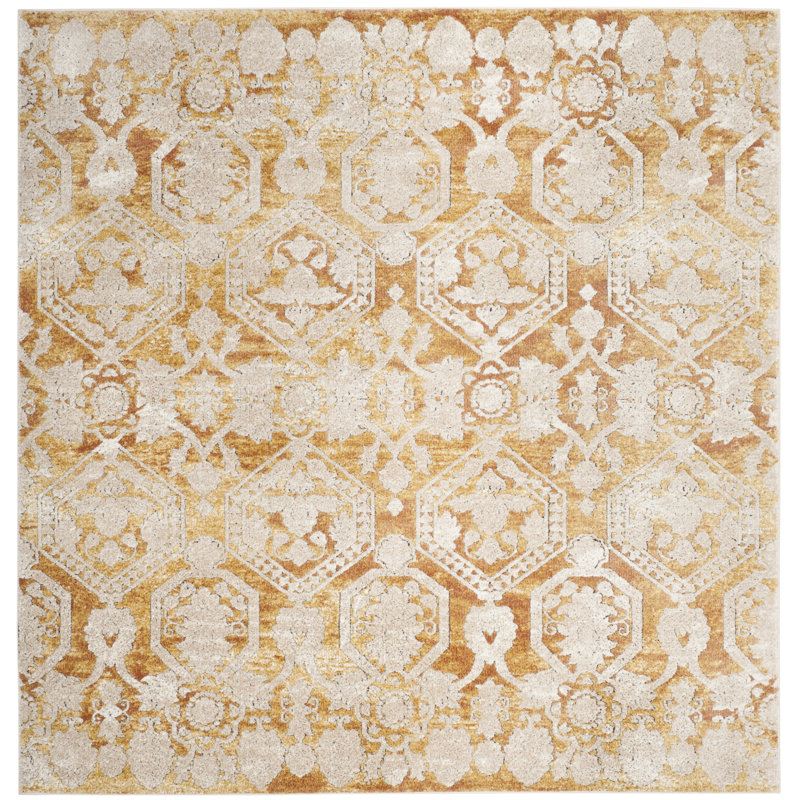 Tapis oriental en viscose Phillipston, Carré 6 pi 7 po