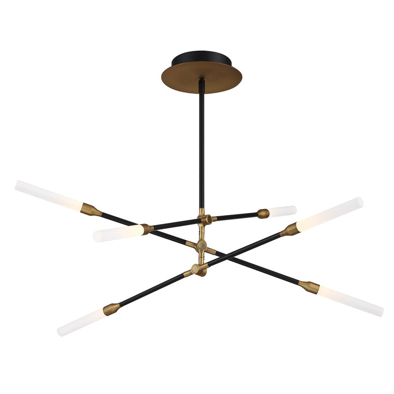 Emory 12-Light Chandelier, Black Aged Brass, 35"H x 36"W x 36"D