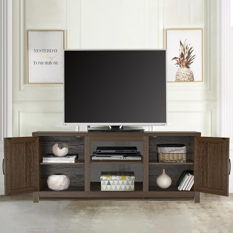 58" Tv Stand For Tvs Up To 65 Inch, Media Entertainment Center With Storage Cabinets, White Modern Tv Cabinet For Living Room