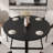 Extendable Dining Table, Oval Dining Table for Kitchen & Dining Room, 43.3''-59'', Black-1690178506