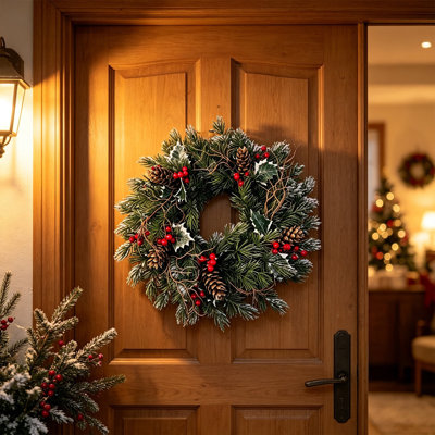 Christmas Decoration Wreath Simulation Needle Wreath Christmas Decor Gifts