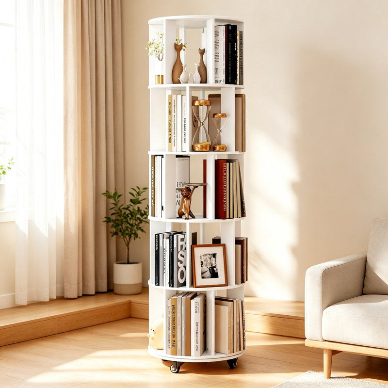 Bookcase, 165.5 cm H x 46.2 cm W x 46.2 cm D x, White