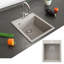 Dakota Fields Brucknell 500mm W Single Bowl Granite Kitchen Sink with 1 Faucet Hole-834600619