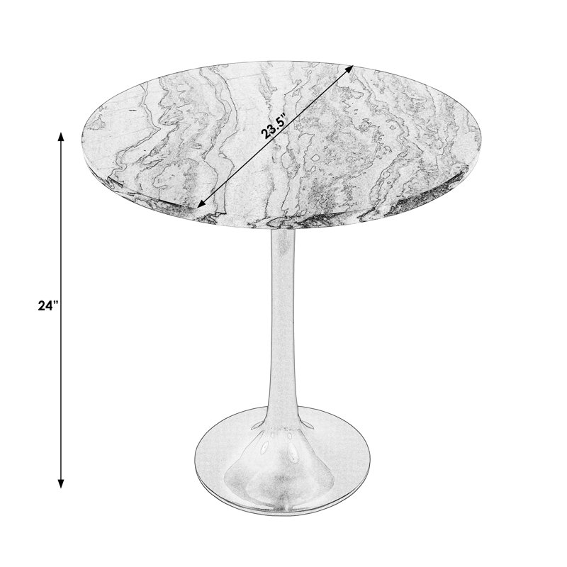 Paxton Round Marble Side Table