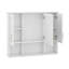 Armoire de salle de bain avec miroir, armoire à pharmacie murale avec tablettes réglables et espaces ouverts-832179734