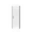 Porte de douche à simple porte l 28 po x H 72 po avec alliage d'aluminium noir mat et porte de douche en verre trempé de 0,24 po