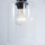 Luminaire suspendu moderne en verre 3 lumières avec abat-jour cylindrique transparent