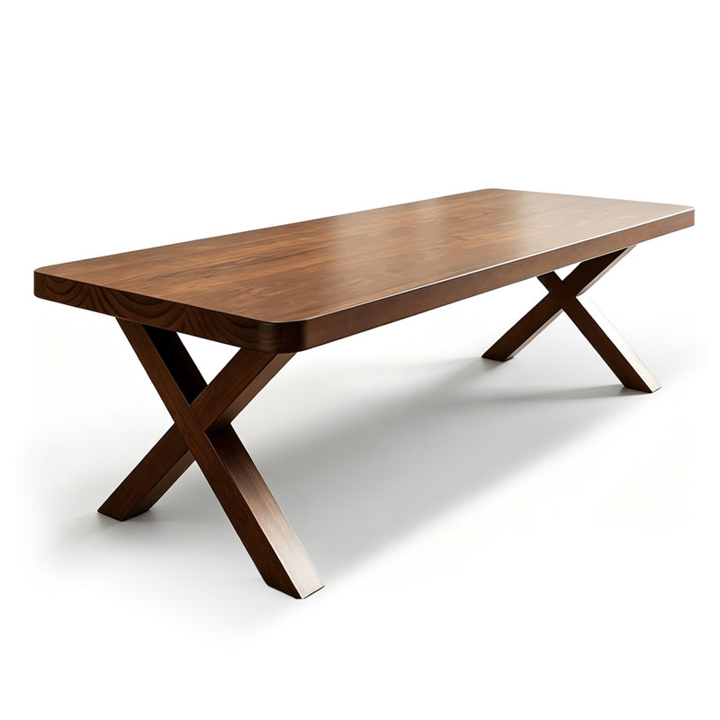 Solid wood rectangular dining table, 29.53" H x 78.74" W x 31.5" D