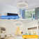 22Inch Modern Leafless Ceiling Fan With Remote Control Removable And Washable, Reversible Motor