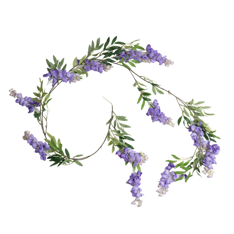 190cm Faux Wisteria Garland Lilac Pack