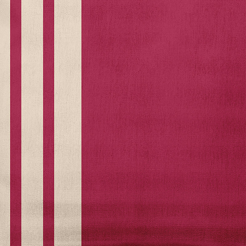 Coussin décoratif à rayures, 26 po x 26 po, Rose foncé