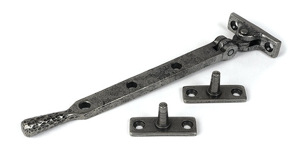 Hammered Newbury Stay, Pewter Patina, 24.9cm H x 1.6cm W x 0.6cm D